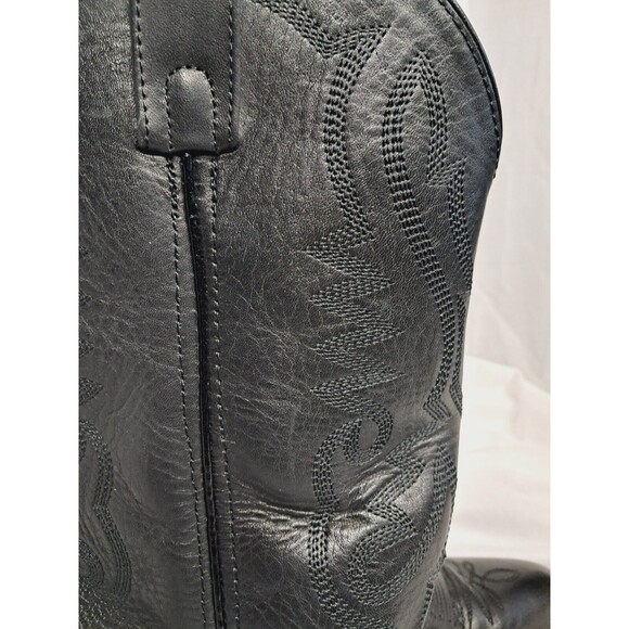 Smoky Mountain Mens Pull On Denver Cowboy Black Leather Boot Size 10  4032 - Picture 4 of 12